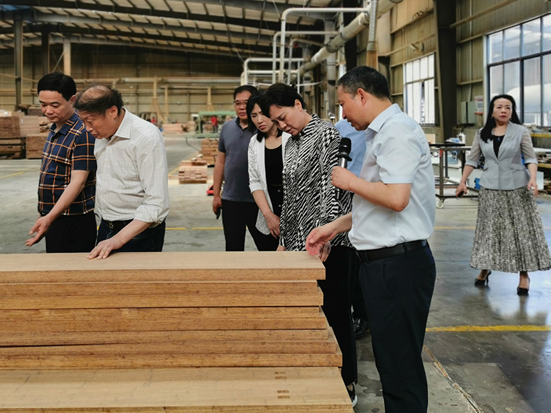 黃蘭香書記一行深入桃花江竹材車間調(diào)研 黃蘭香書記一行深入桃花江竹材車間調(diào)研