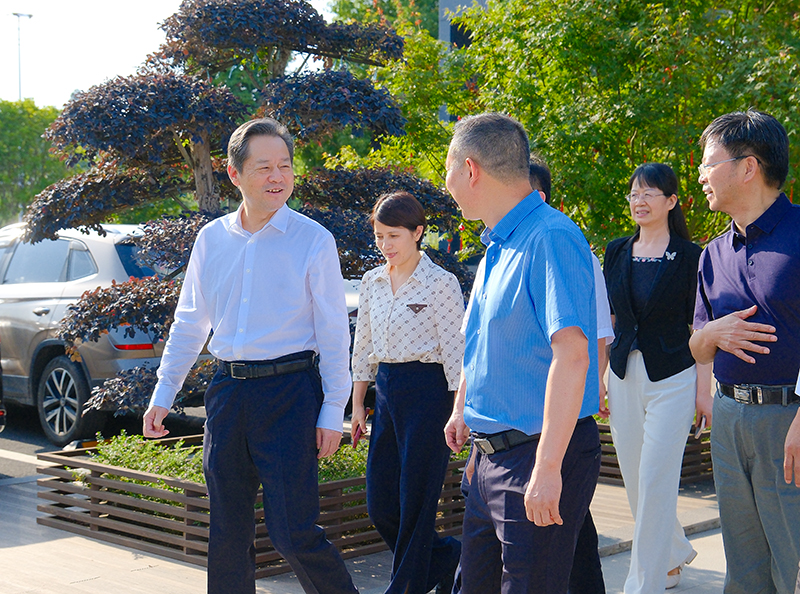 省政協(xié)副主席虢正貴來桃花江竹材調(diào)研，公司董事長陪同介紹